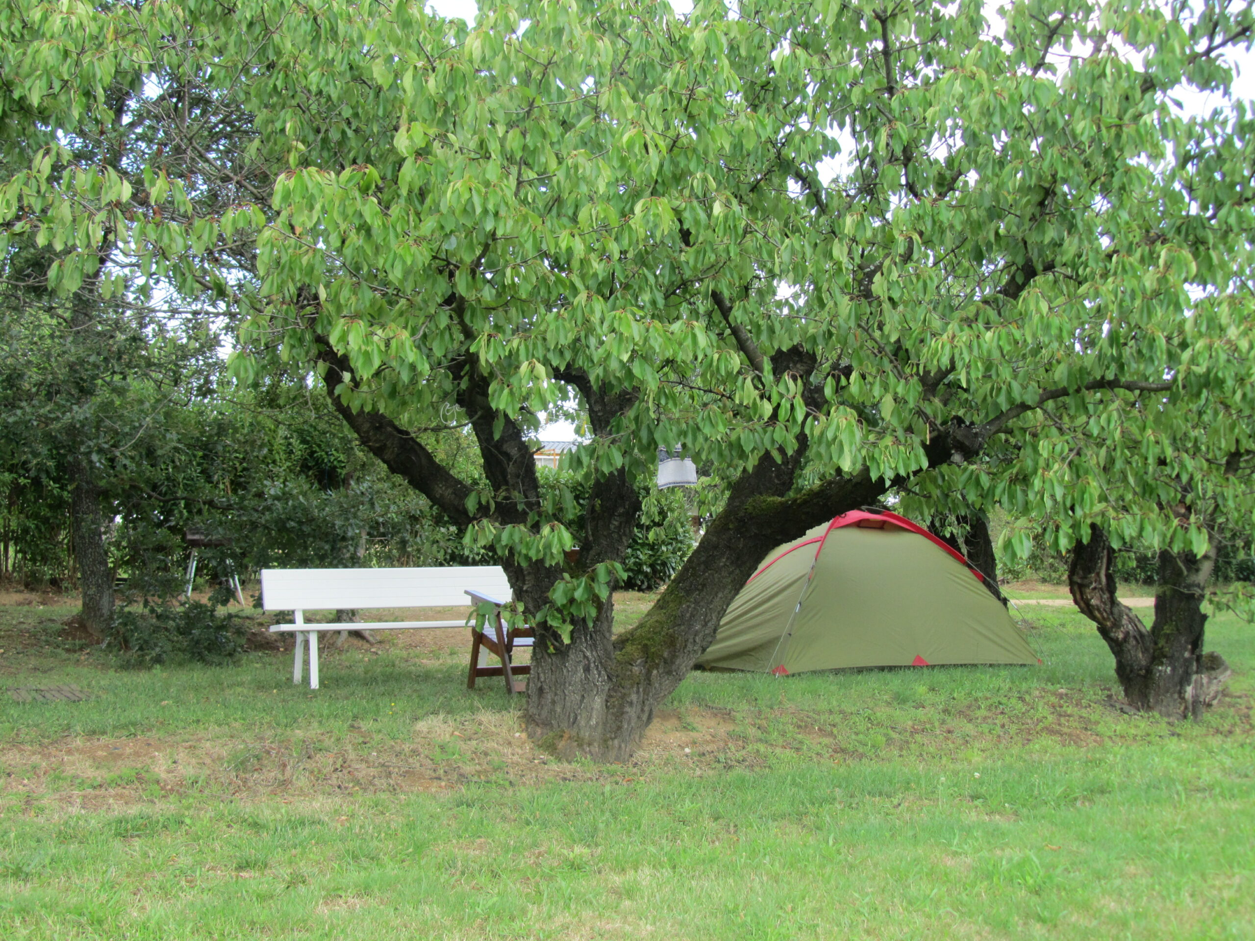 L'espace camping pour profiter de la nature à proximité de Lyon dans un domaine familial