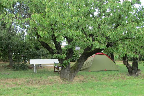 L'espace camping pour profiter de la nature à proximité de Lyon dans un domaine familial